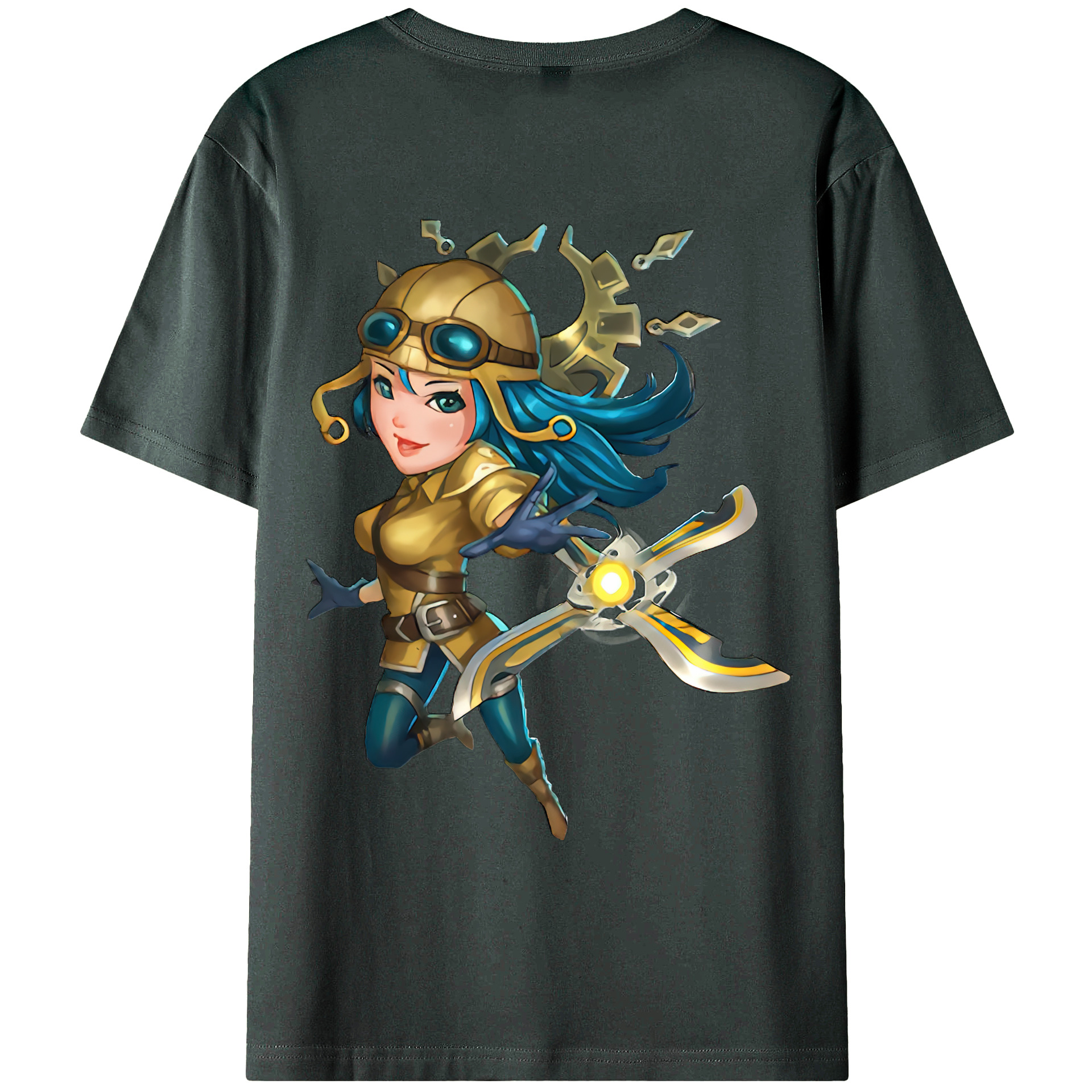 （画像用） リーグ・オブ・レジェンド League of Legends LOL 綿100％ メンズ半袖Tシャツ（バックプリント） 通気性